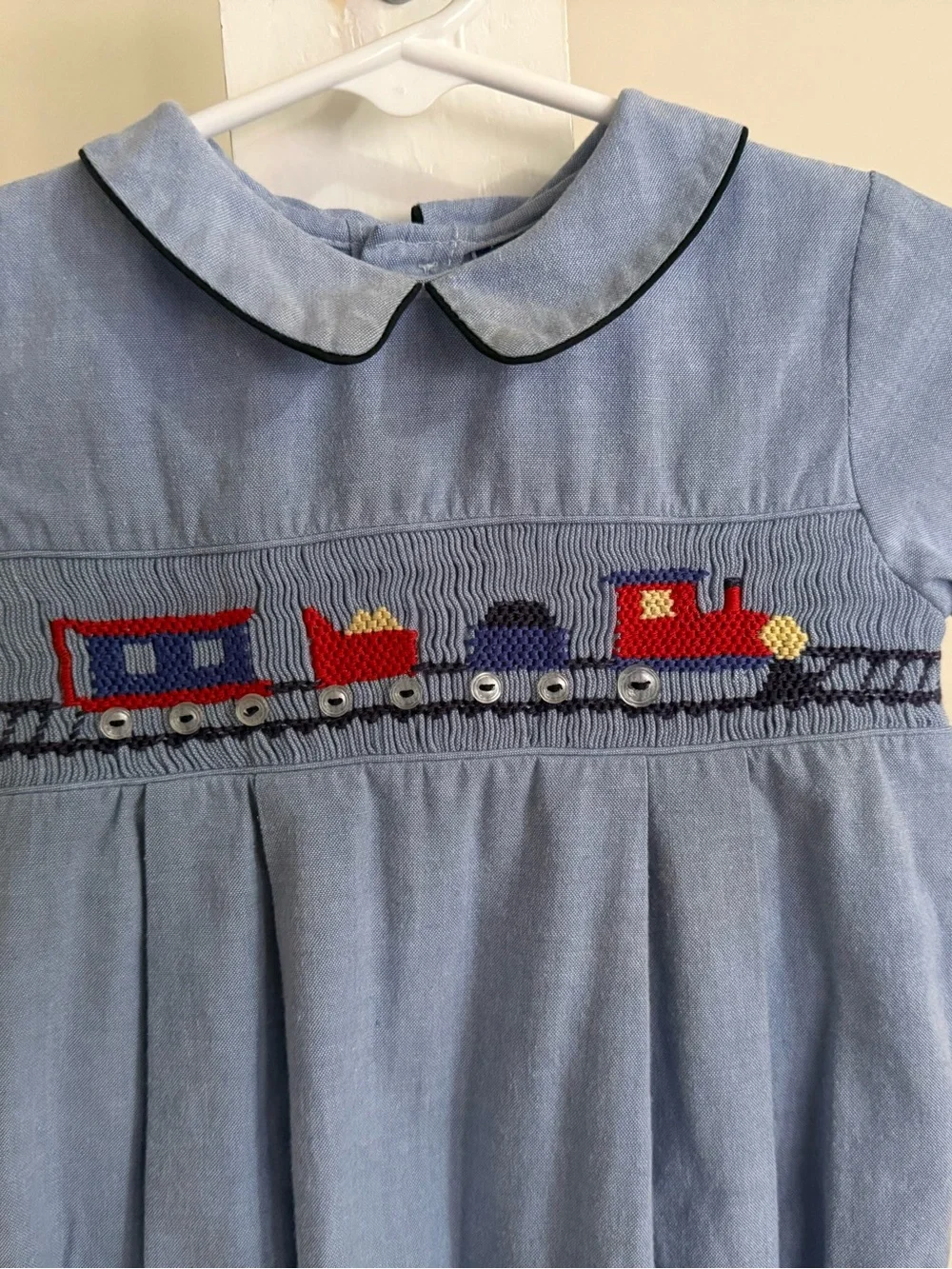 Carriage Boutiques Smocked Train Bubble Romper